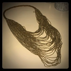 South Moon Under Wood and Beaded Necklace